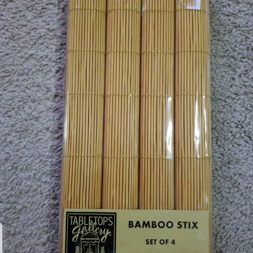 Bamboo Placemats Set of 4 – Natural beige color,